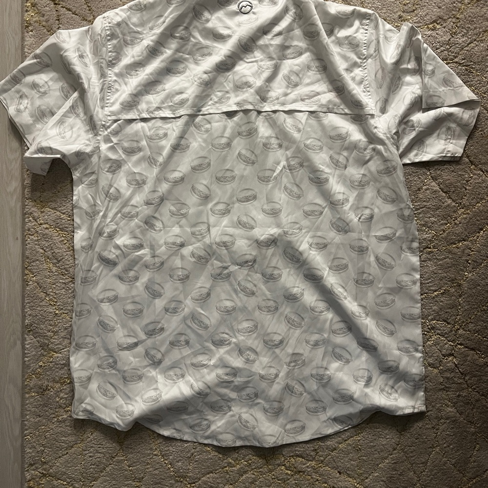 Magellan Outdoors White Patterned Button Down Shi… - image 2